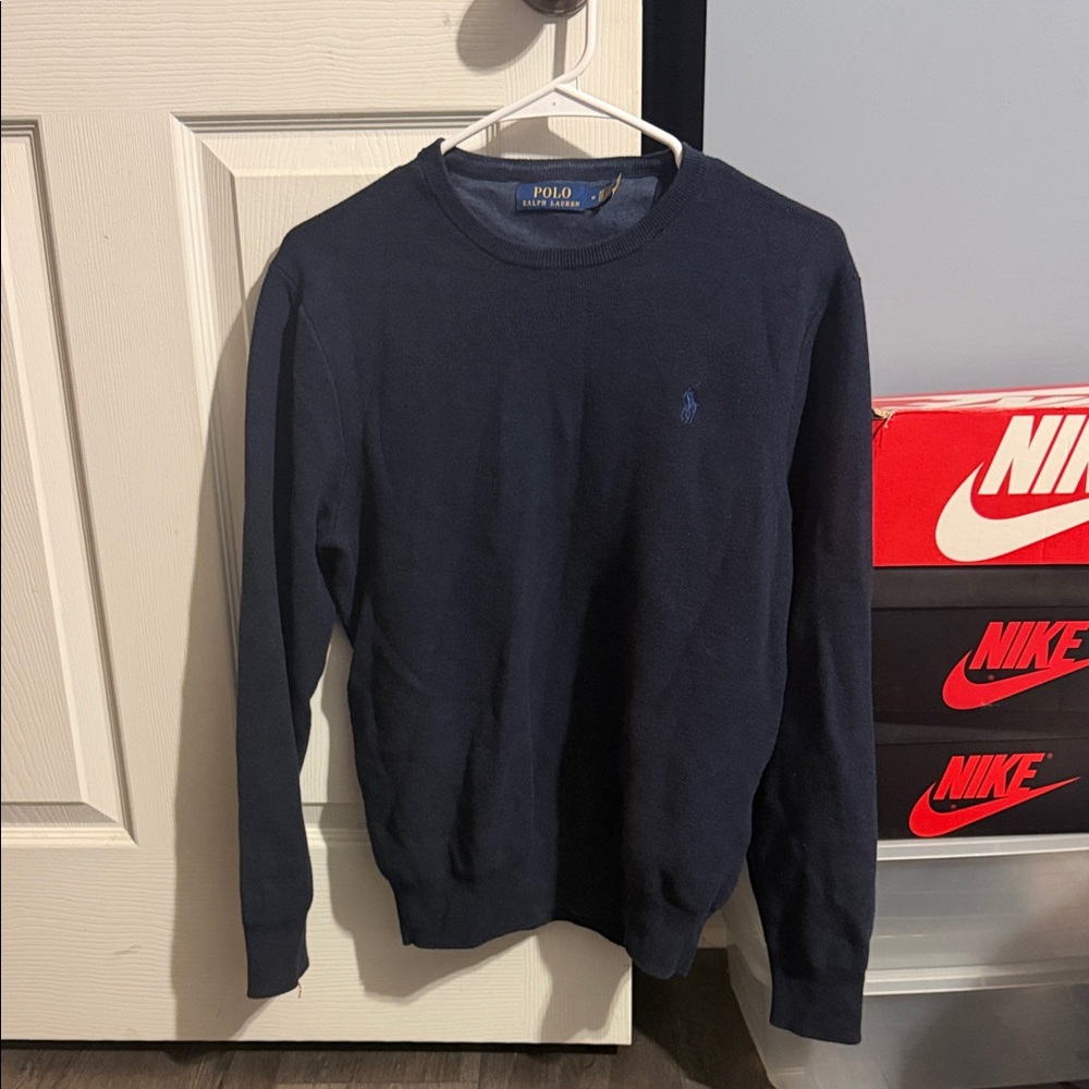 Polo by Ralph Lauren Men's Dark Blue Crewneck Sweater